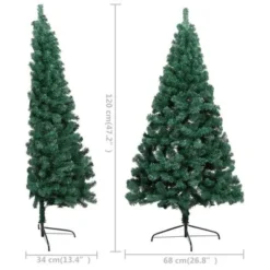 VidaXL Artificial Half Pre-lit Christmas Tree With Stand Green 120 Cm PVC -Deals Vidaxl Store image 10 3077391