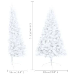 VidaXL Artificial Half Pre-lit Christmas Tree With Stand White 120 Cm PVC 22 VidaXL Artificial Half Pre-lit Christmas Tree With Stand White 120 Cm PVC -Deals Vidaxl Store image 10 3077396