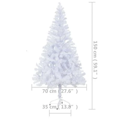 VidaXL Artificial Pre-lit Christmas Tree With Stand 150 Cm 380 Branches 12 VidaXL Artificial Pre-lit Christmas Tree With Stand 150 Cm 380 Branches - Image 10