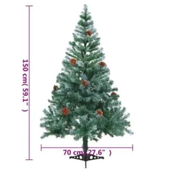 VidaXL Frosted Pre-lit Christmas Tree With Pinecones 150 Cm -Deals Vidaxl Store image 10 3077441