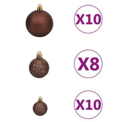 VidaXL Artificial Pre-lit Christmas Tree With Ball Set 210cm 910 Branches 31 VidaXL Artificial Pre-lit Christmas Tree With Ball Set 210cm 910 Branches -Deals Vidaxl Store image 10 3077495