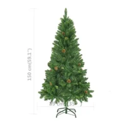 VidaXL Artificial Pre-lit Christmas Tree With Pine Cones Green 150 Cm -Deals Vidaxl Store image 10 3077743