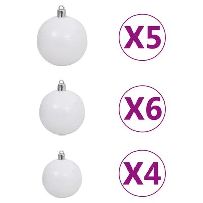 VidaXL Corner Artificial Christmas Tree LEDs&Ball Set Green 120 Cm PVC 12 VidaXL Corner Artificial Christmas Tree LEDs&Ball Set Green 120 Cm PVC - Image 10