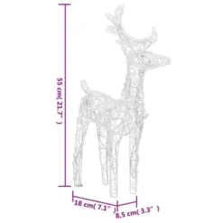 VidaXL Reindeers & Sleigh Christmas Decoration 160 LEDs 130 Cm Acrylic 24 VidaXL Reindeers & Sleigh Christmas Decoration 160 LEDs 130 Cm Acrylic -Deals Vidaxl Store image 10 328520