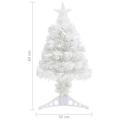 VidaXL Artificial Pre-lit Christmas Tree White 64 Cm Fibre Optic 12 VidaXL Artificial Pre-lit Christmas Tree White 64 Cm Fibre Optic - Image 10