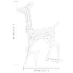 VidaXL Acrylic Reindeer Family Christmas Decoration 160 LED Warm White -Deals Vidaxl Store image 10 329789