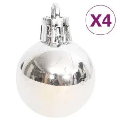 VidaXL 70 Piece Christmas Bauble Set Silver And White -Deals Vidaxl Store image 10 330090
