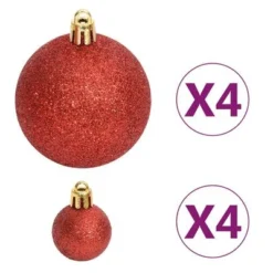 VidaXL 108 Piece Christmas Bauble Set Gold And Red -Deals Vidaxl Store image 10 330091