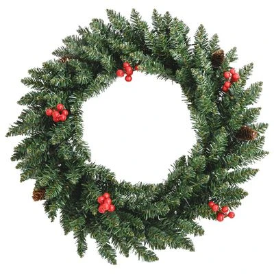 VidaXL Artificial Christmas Trees 2 Pcs With Wreath, Garland And LEDs 12 VidaXL Artificial Christmas Trees 2 Pcs With Wreath, Garland And LEDs - Image 10