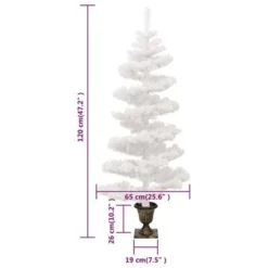 VidaXL Swirl Pre-lit Christmas Tree With Pot White 120 Cm PVC 22 VidaXL Swirl Pre-lit Christmas Tree With Pot White 120 Cm PVC -Deals Vidaxl Store image 10 344652