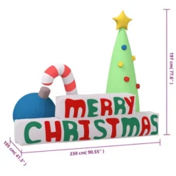 VidaXL Inflatable "Merry Christmas" Decoration LED 197 Cm 21 VidaXL Inflatable "Merry Christmas" Decoration LED 197 Cm -Deals Vidaxl Store image 10 345298