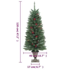 VidaXL Artificial Christmas Trees 2 Pcs 100 LEDs Green 120 Cm -Deals Vidaxl Store image 10 357770
