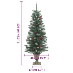 VidaXL Artificial Christmas Trees 2 Pcs 100 LEDs Green And White 120 Cm -Deals Vidaxl Store image 10 357771