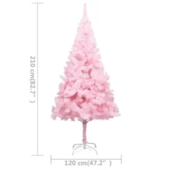 VidaXL Artificial Pre-lit Christmas Tree With Ball Set Pink 210 Cm PVC -Deals Vidaxl Store image 11 3077500