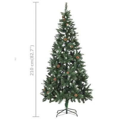 VidaXL Artificial Pre-lit Christmas Tree With Ball Set&Pine Cones 210 Cm 13 VidaXL Artificial Pre-lit Christmas Tree With Ball Set&Pine Cones 210 Cm - Image 11