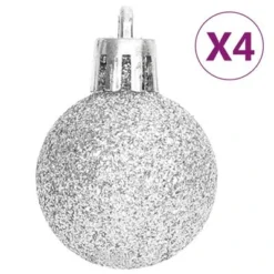 VidaXL 70 Piece Christmas Bauble Set Silver And White -Deals Vidaxl Store image 11 330090