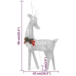 VidaXL Christmas Reindeer Family 270x7x90 Cm Silver Cold White Mesh 27 VidaXL Christmas Reindeer Family 270x7x90 Cm Silver Cold White Mesh -Deals Vidaxl Store image 11 342677