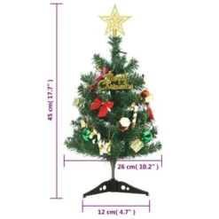 VidaXL Mini Artificial Pre-lit Christmas Tree With 20 LEDs Green 45 Cm 23 VidaXL Mini Artificial Pre-lit Christmas Tree With 20 LEDs Green 45 Cm -Deals Vidaxl Store image 11 357767
