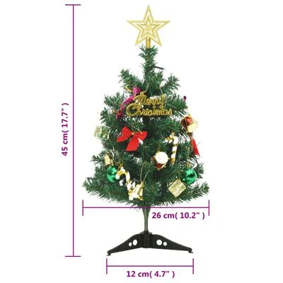 VidaXL Mini Artificial Pre-lit Christmas Tree With 20 LEDs Green 45 Cm 13 VidaXL Mini Artificial Pre-lit Christmas Tree With 20 LEDs Green 45 Cm - Image 11