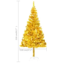 VidaXL Artificial Pre-lit Christmas Tree With Ball Set Gold 210 Cm PET 33 VidaXL Artificial Pre-lit Christmas Tree With Ball Set Gold 210 Cm PET -Deals Vidaxl Store image 12 3077520