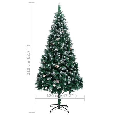 VidaXL Artificial Pre-lit Christmas Tree With Ball Set&Pinecones 210 Cm 14 VidaXL Artificial Pre-lit Christmas Tree With Ball Set&Pinecones 210 Cm - Image 12