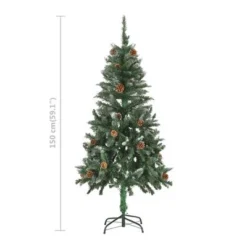 VidaXL Artificial Pre-lit Christmas Tree With Ball Set Pine Cones 150 Cm -Deals Vidaxl Store image 12 3077895