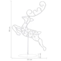 VidaXL Acrylic Christmas Flying Reindeer&Sleigh 260x21x87cm Colourful 29 VidaXL Acrylic Christmas Flying Reindeer&Sleigh 260x21x87cm Colourful -Deals Vidaxl Store image 12 328512