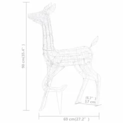 VidaXL Acrylic Reindeer Family Christmas Decoration 300 LED Cold White -Deals Vidaxl Store image 12 329794