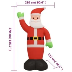 VidaXL Christmas Inflatable Santa Claus With LEDs 370 Cm 25 VidaXL Christmas Inflatable Santa Claus With LEDs 370 Cm -Deals Vidaxl Store image 12 345269
