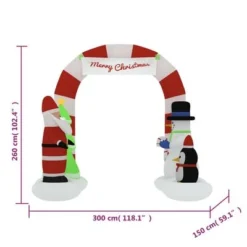 VidaXL Christmas Inflatable Santa & Snowman Arch Gate LED 260 Cm 25 VidaXL Christmas Inflatable Santa & Snowman Arch Gate LED 260 Cm -Deals Vidaxl Store image 12 345317