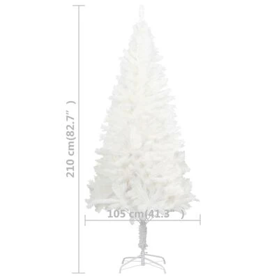 VidaXL Artificial Pre-lit Christmas Tree With Ball Set White 210 Cm 15 VidaXL Artificial Pre-lit Christmas Tree With Ball Set White 210 Cm - Image 13