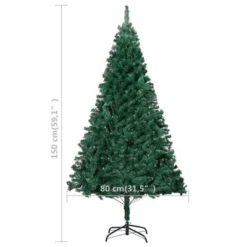 VidaXL Artificial Pre-lit Christmas Tree With Ball Set Green 150 Cm PVC 32 VidaXL Artificial Pre-lit Christmas Tree With Ball Set Green 150 Cm PVC -Deals Vidaxl Store image 13 3077707