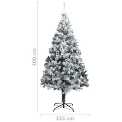 VidaXL Artificial Christmas Tree LEDs&Ball Set&Flocked Snow Green 300cm 29 VidaXL Artificial Christmas Tree LEDs&Ball Set&Flocked Snow Green 300cm -Deals Vidaxl Store image 13 3077794