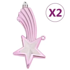 VidaXL 65 Piece Christmas Bauble Set Pink/Red/White -Deals Vidaxl Store image 13 330087