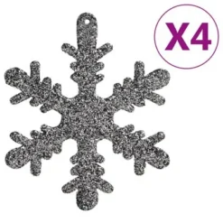 VidaXL 111 Piece Christmas Bauble Set White And Grey Polystyrene -Deals Vidaxl Store image 13 356113