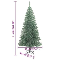 VidaXL Artificial Christmas Tree 300 LEDs&Ball Set&Flocked Snow 180 Cm -Deals Vidaxl Store image 14 3210125