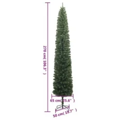 VidaXL Slim Christmas Tree 300 LEDs & Ball Set 270 Cm 30 VidaXL Slim Christmas Tree 300 LEDs & Ball Set 270 Cm -Deals Vidaxl Store image 14 3210216