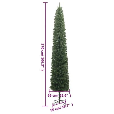 VidaXL Slim Christmas Tree 300 LEDs & Ball Set 270 Cm 16 VidaXL Slim Christmas Tree 300 LEDs & Ball Set 270 Cm - Image 14