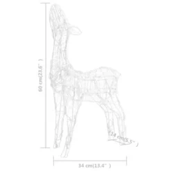 VidaXL Acrylic Reindeer Family Christmas Decoration 300 LED Blue -Deals Vidaxl Store image 14 329795