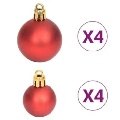 VidaXL 70 Piece Christmas Bauble Set Gold And Red -Deals Vidaxl Store image 14 330088