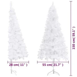 VidaXL Corner Artificial Christmas Tree LEDs&Ball Set White 150 Cm PVC -Deals Vidaxl Store image 15 3077968