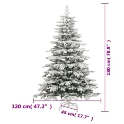 VidaXL Artificial Hinged Christmas Tree 300 LEDs & Ball Set 180 Cm -Deals Vidaxl Store image 15 3210495