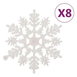 VidaXL 70 Piece Christmas Bauble Set Silver And White -Deals Vidaxl Store image 15 330090