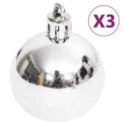 VidaXL 70 Piece Christmas Bauble Set Silver And White -Deals Vidaxl Store image 16 330090