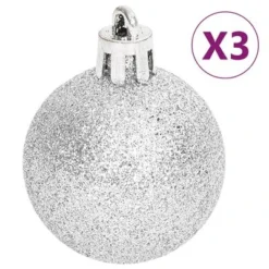 VidaXL 70 Piece Christmas Bauble Set Silver And White -Deals Vidaxl Store image 17 330090