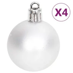 VidaXL 70 Piece Christmas Bauble Set Silver And White -Deals Vidaxl Store image 18 330090