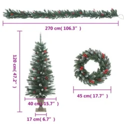 VidaXL 4 Piece Christmas Door Decoration Set PVC -Deals Vidaxl Store image 18 357769