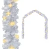 VidaXL Christmas Garland With LED Lights 5 M White -Deals Vidaxl Store image 1 284311