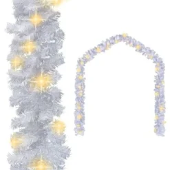 VidaXL Christmas Garland With LED Lights 5 M White