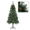 VidaXL Artificial Christmas Tree With Pine Cones And White Glitter 150 Cm